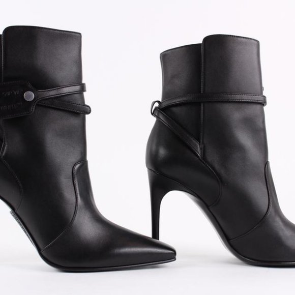 Off-White™ sz39 Black Leather Zip Tie Tag Ziptie - Picture 1 of 12